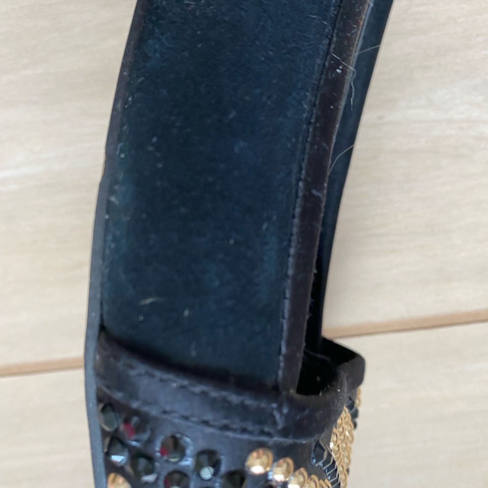 STEVEN by Steve Madden Black Flack Jeweled Gold - Picture 7 of 10